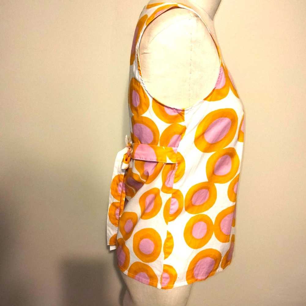 Marimekko for Anthropologie White-Pink-Orange Cir… - image 4