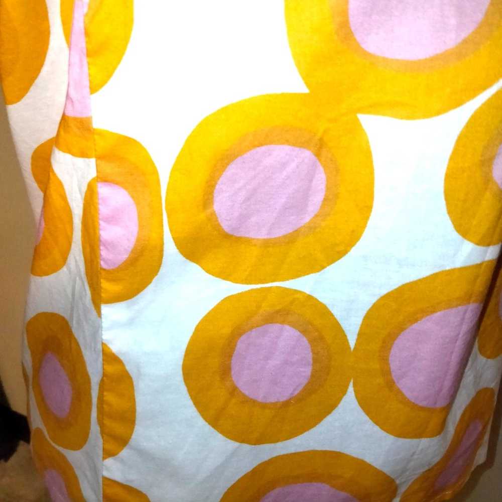 Marimekko for Anthropologie White-Pink-Orange Cir… - image 7