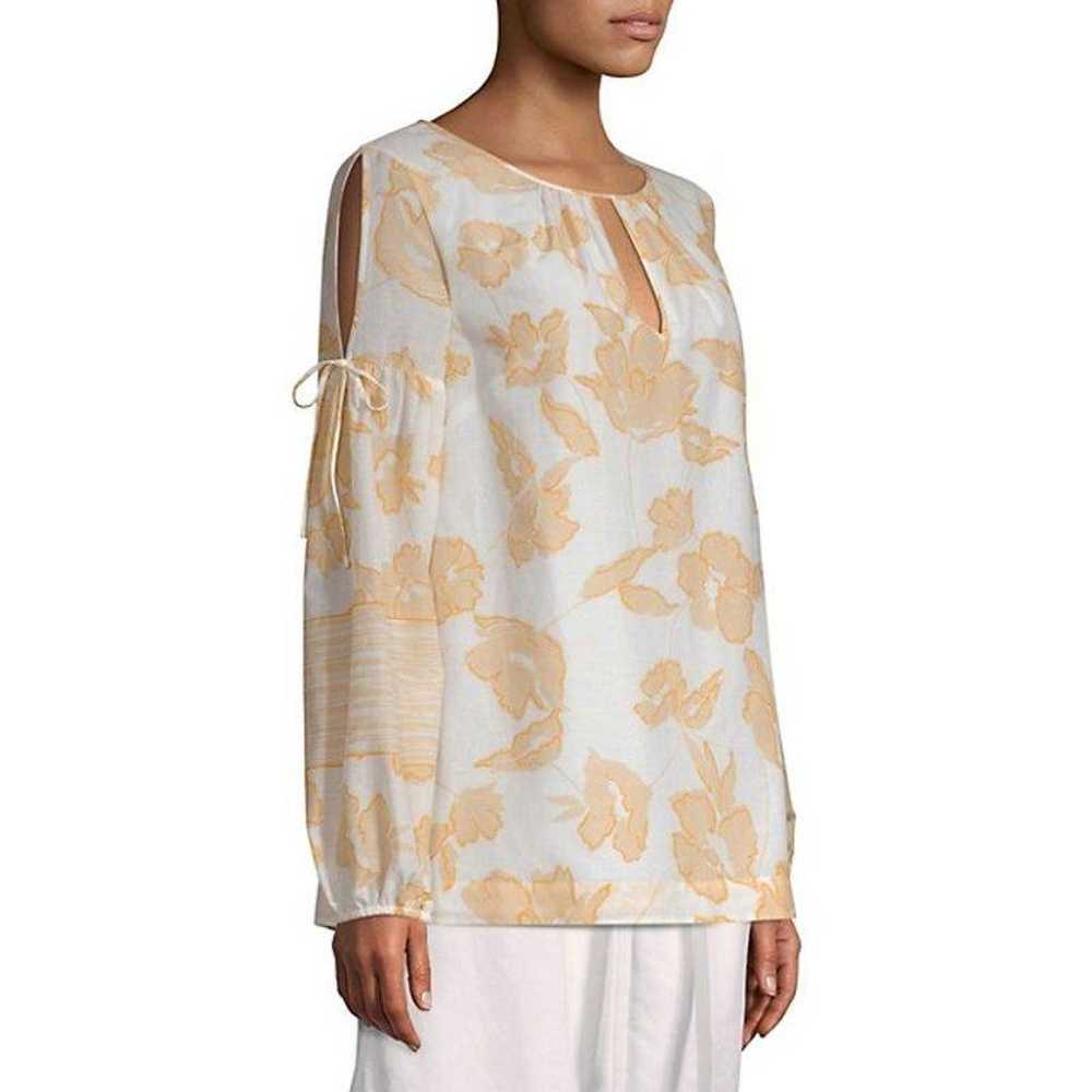 St. John Floral Peasant Blouse Silk $595 - image 2