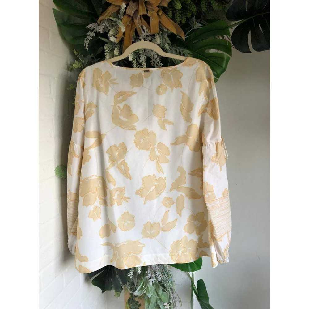 St. John Floral Peasant Blouse Silk $595 - image 5