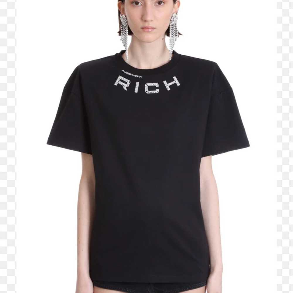 Alessandra rich T-shirt in black cotton - image 1