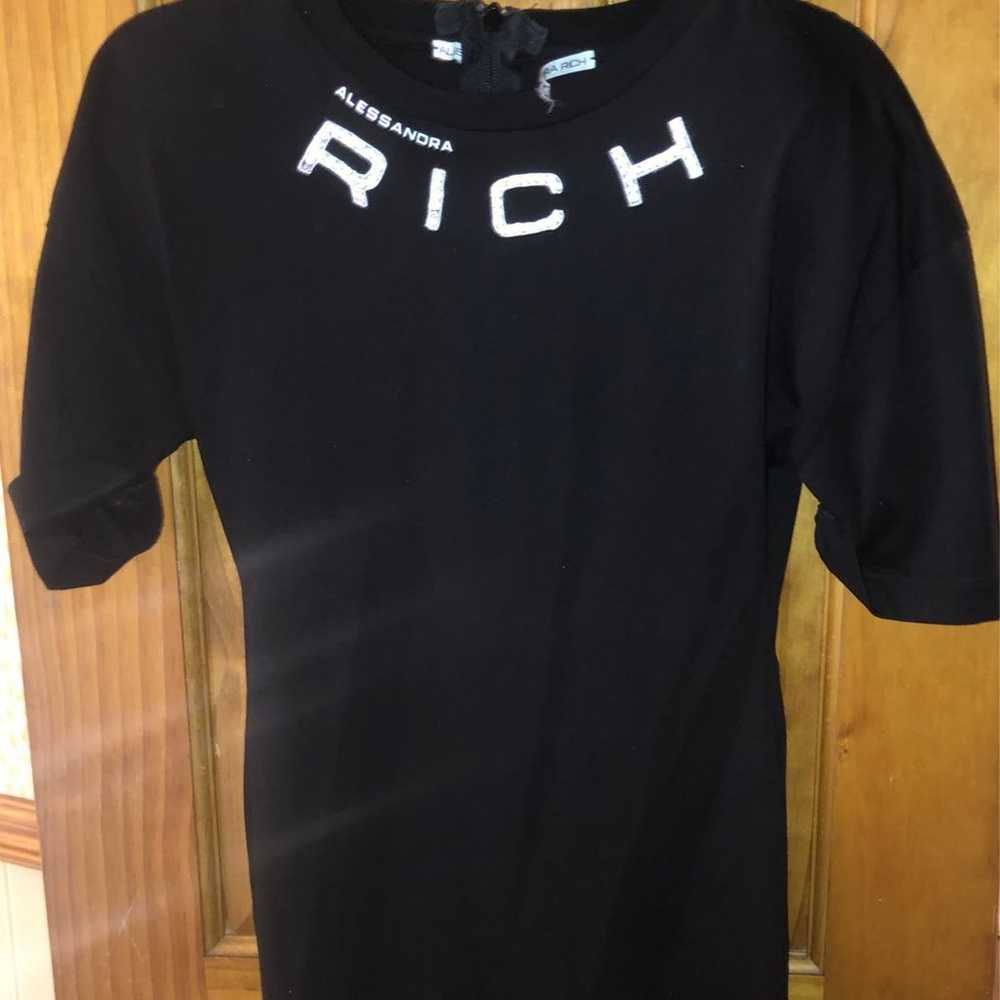 Alessandra rich T-shirt in black cotton - image 2