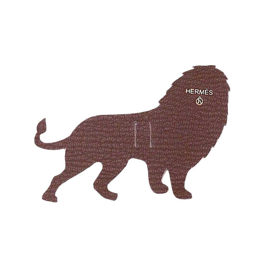 Hermes 🔴 Hermes Petit h Lion Ribbon Charm - Brow… - image 1