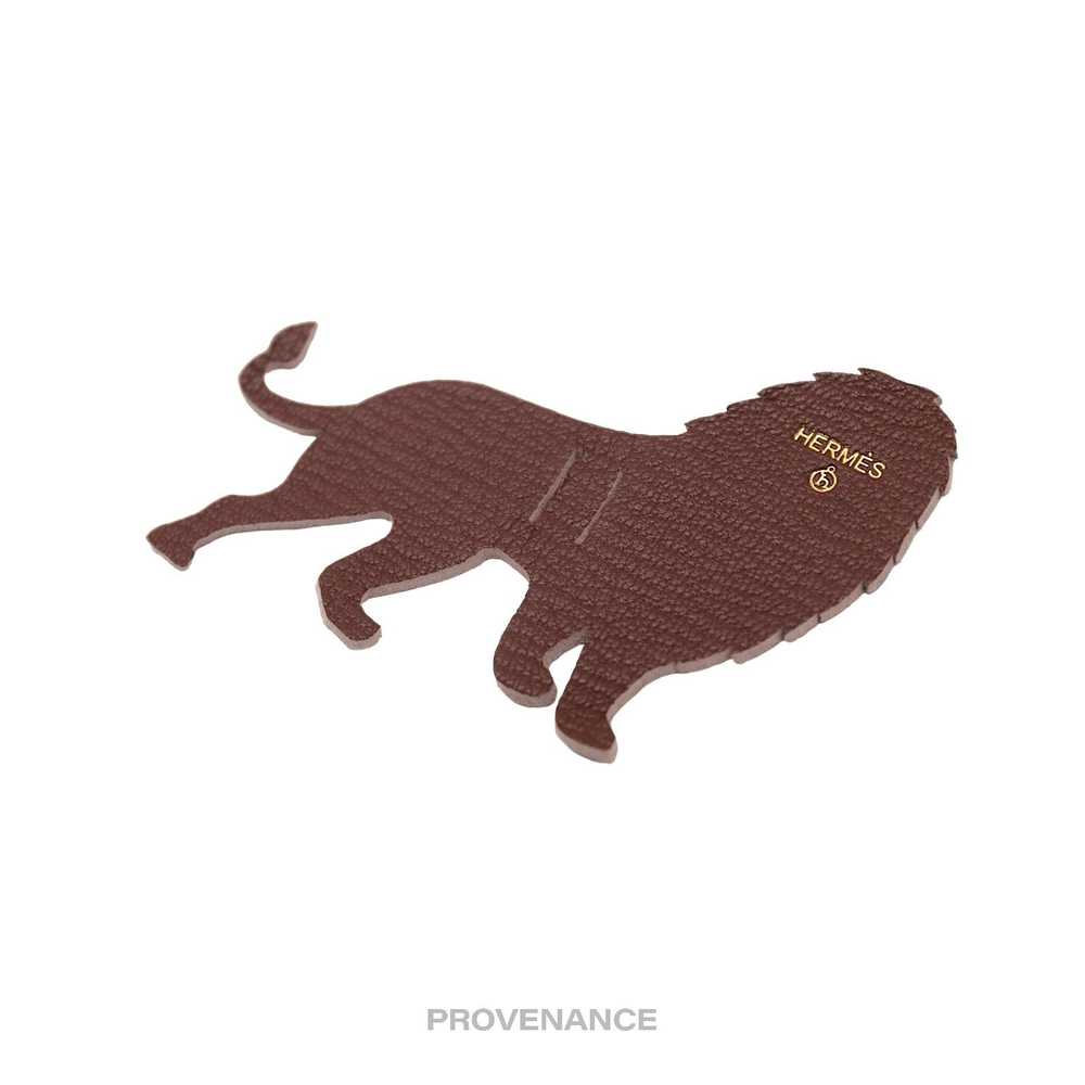 Hermes 🔴 Hermes Petit h Lion Ribbon Charm - Brow… - image 3