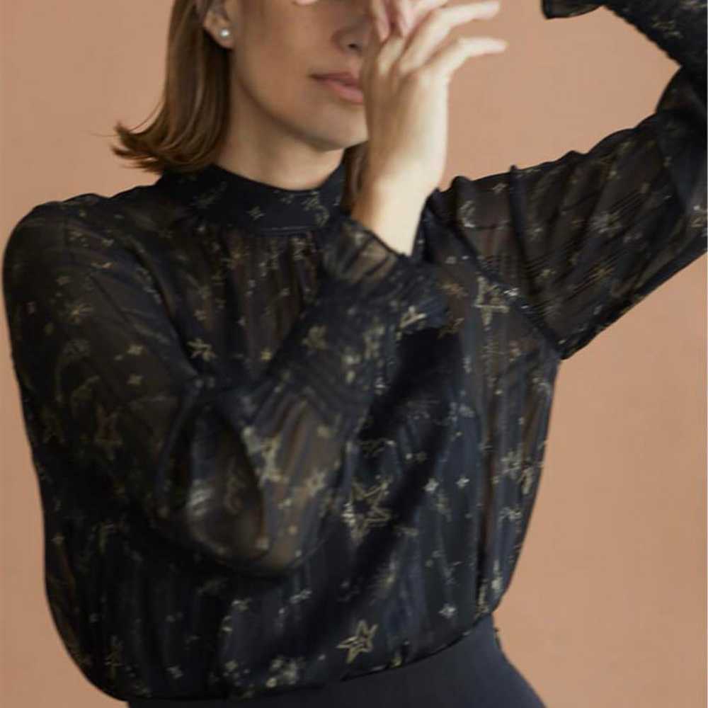 theoryluxe☆New☆2023FW Star Print Sheer Blouse - image 3