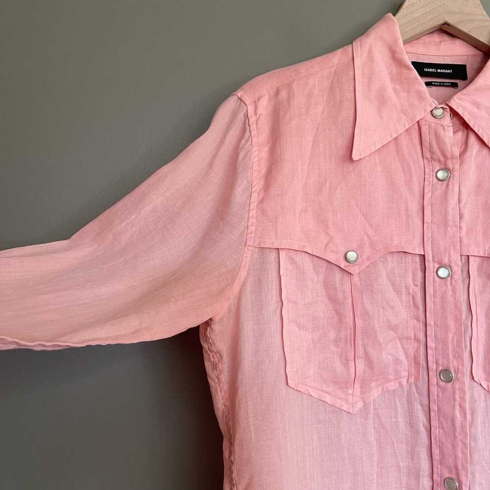 Isabel Marant Naria Shirt in Pink Sz Medium Weste… - image 10