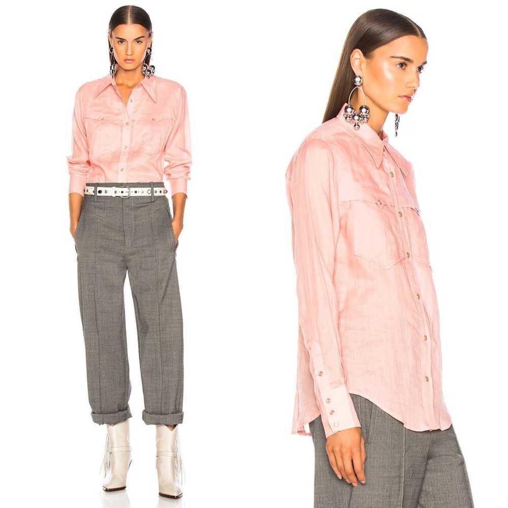 Isabel Marant Naria Shirt in Pink Sz Medium Weste… - image 2