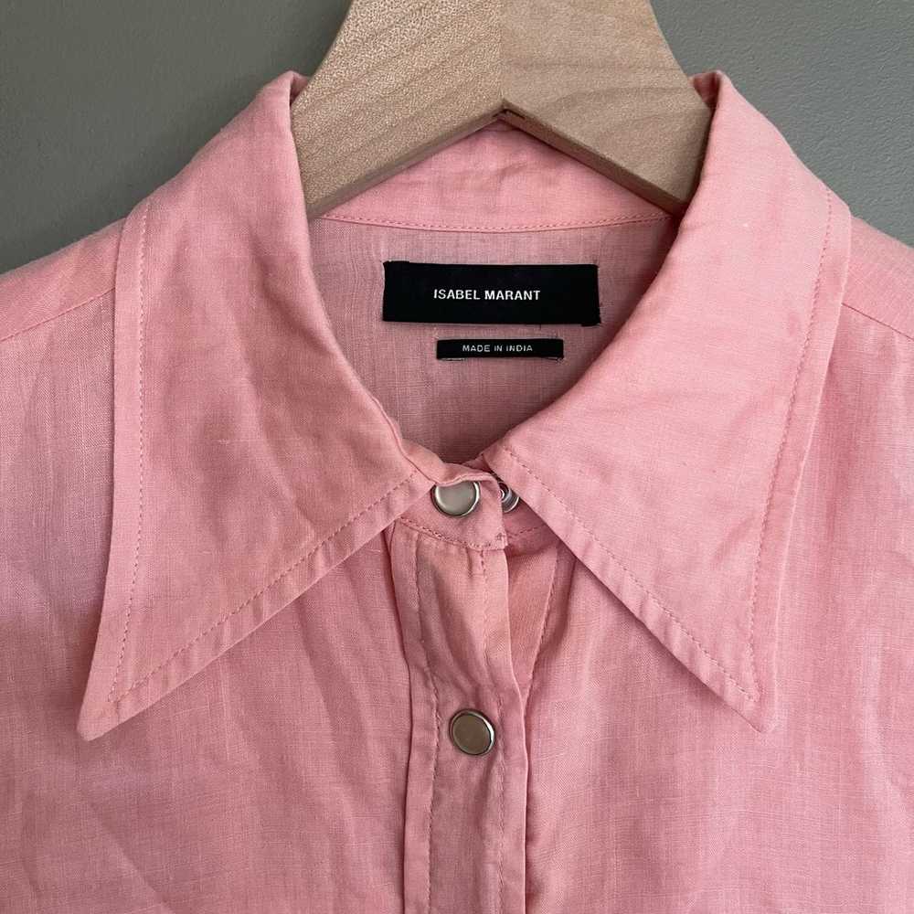 Isabel Marant Naria Shirt in Pink Sz Medium Weste… - image 8