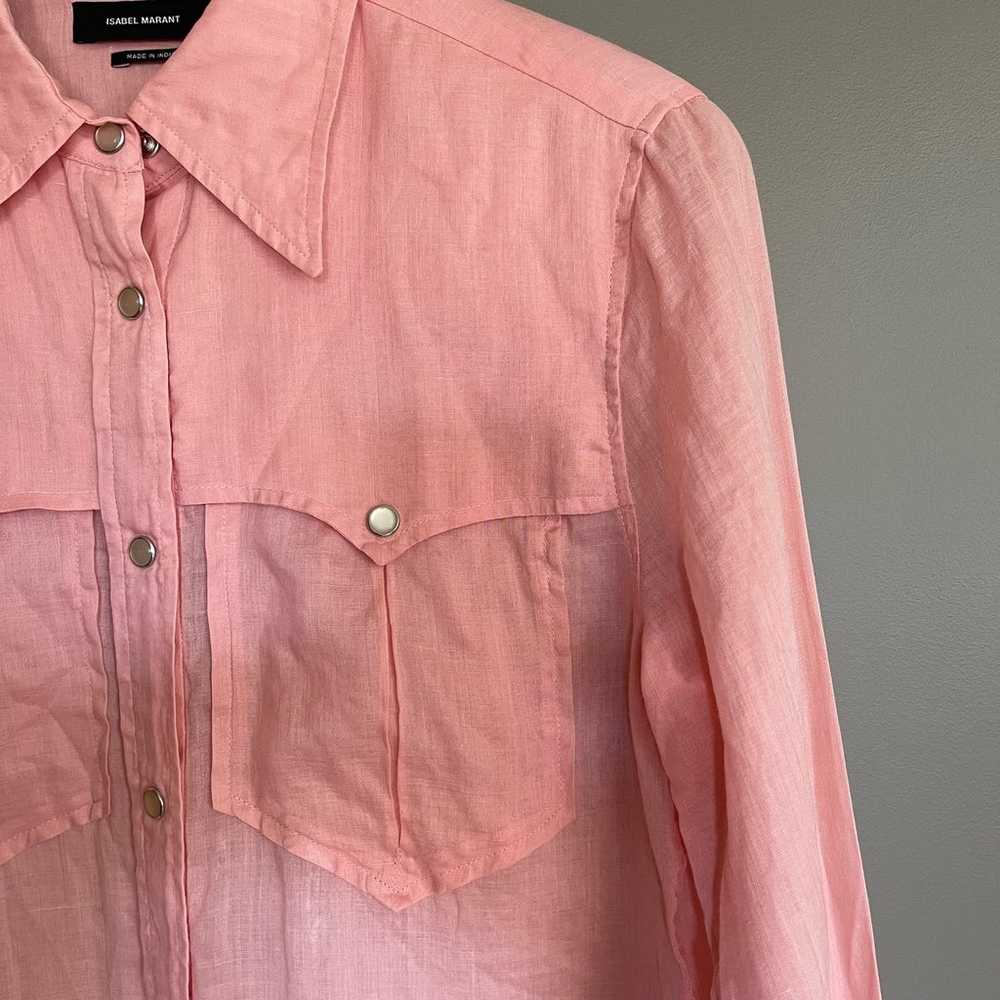 Isabel Marant Naria Shirt in Pink Sz Medium Weste… - image 9