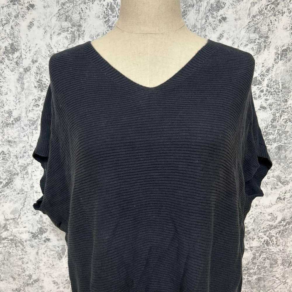 moussy black short-sleeve knit top [M] stylish ch… - image 4