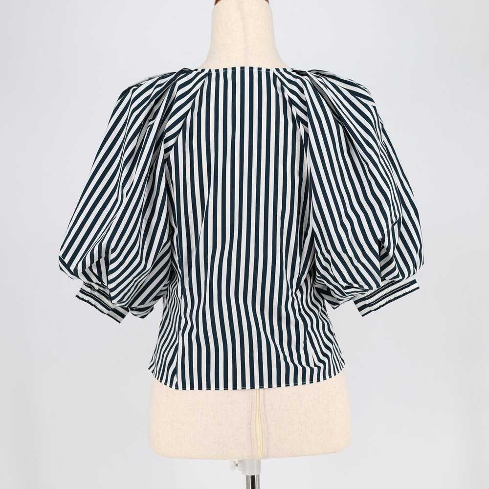 Frame Women Navy Striped Linen/Cotton Poplin Casu… - image 3