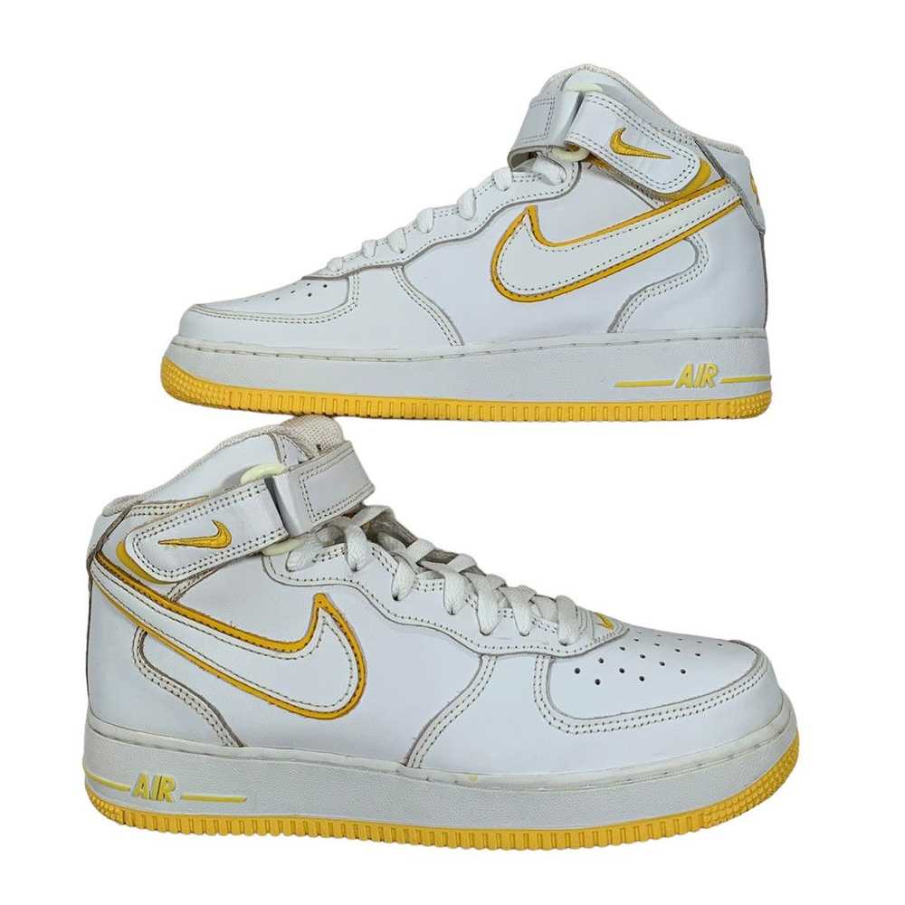 Nike × Vintage VTG Nike Air Force 1 Mid White Var… - image 1