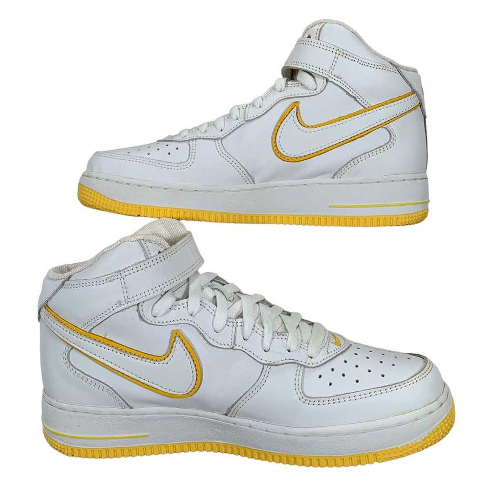 Nike × Vintage VTG Nike Air Force 1 Mid White Var… - image 2