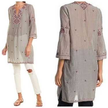 Johnny Was Gray Ava Flare Sleeve Tunic