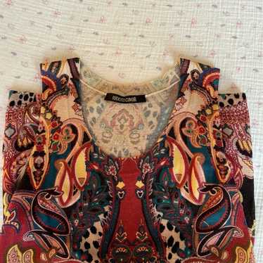 Roberto Cavalli Colorful Silk Blend Tank Top - image 1