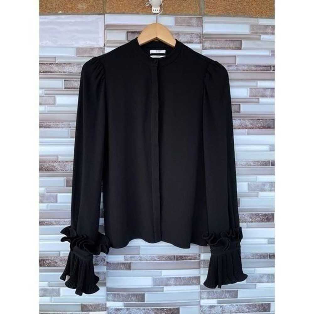 CO Japanese fabric pleated sleeve blouse size smal - image 2