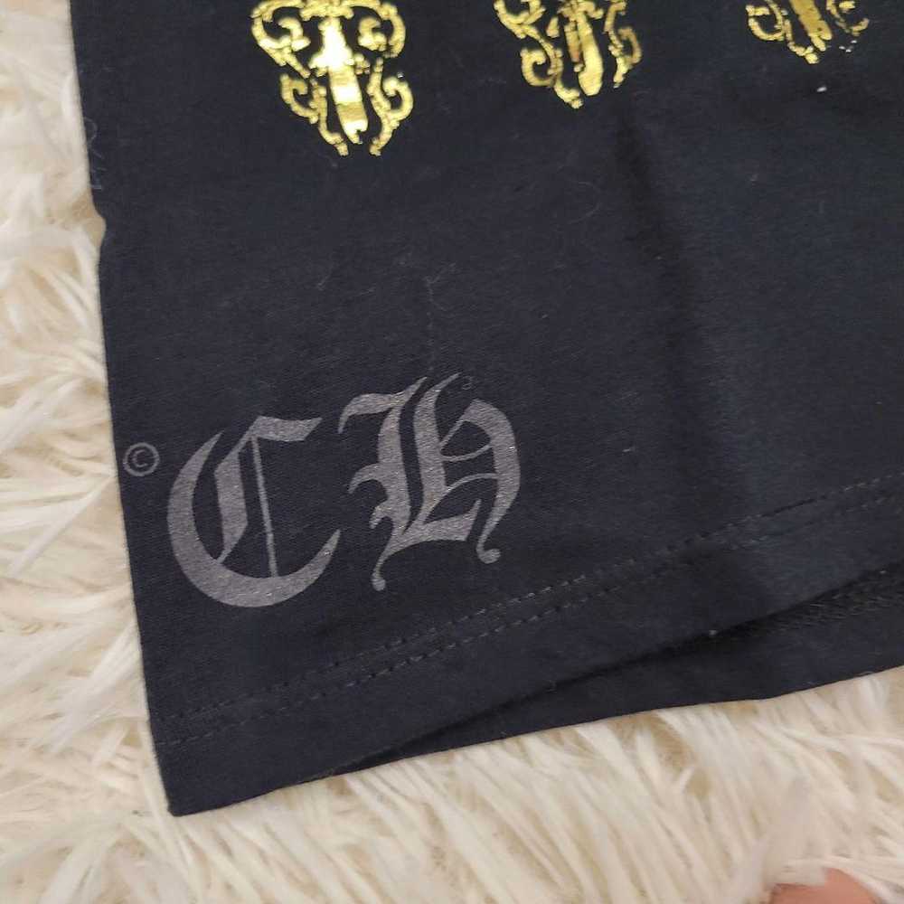 Chrome Hearts Black x Gold Short Sleeve T-shirt C… - image 5