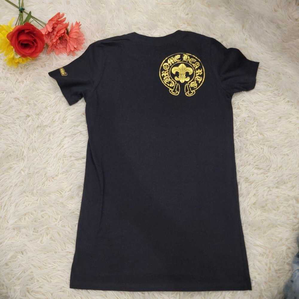 Chrome Hearts Black x Gold Short Sleeve T-shirt C… - image 7