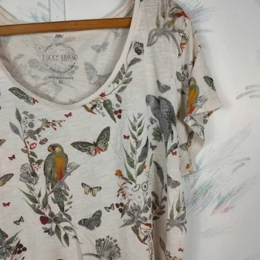 Lucky Brand Bird Floral Print Top - image 2