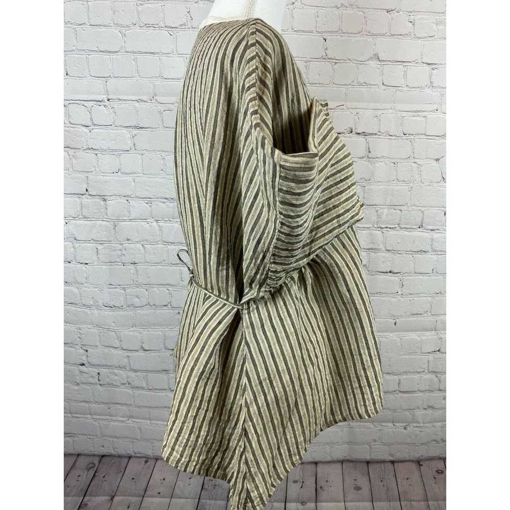 VLAS BLOMME linen striped kimono boho lagenlook t… - image 5