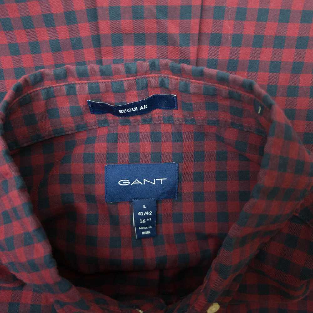 Gant Gant shirt cotton check mens L size - image 3