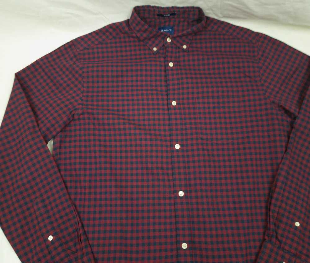 Gant Gant shirt cotton check mens L size - image 5