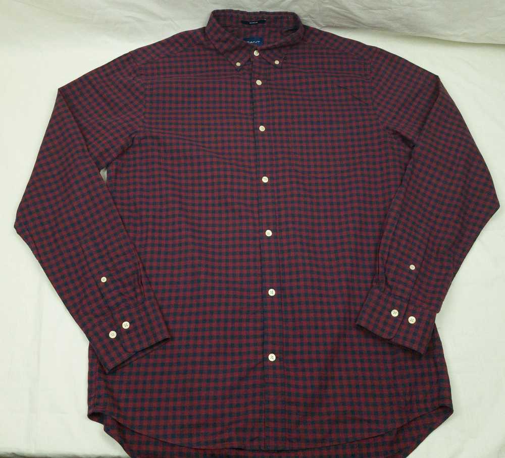 Gant Gant shirt cotton check mens L size - image 6