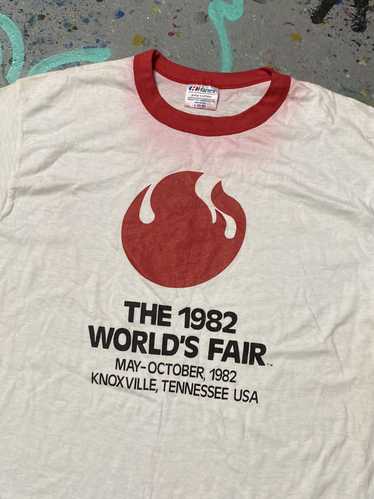 Vintage t shirt, 1980s t shirt, Knoxville t shirt, travel t shirt, 1982 World's Fair, orange online t shirt, vintage clothing, size large