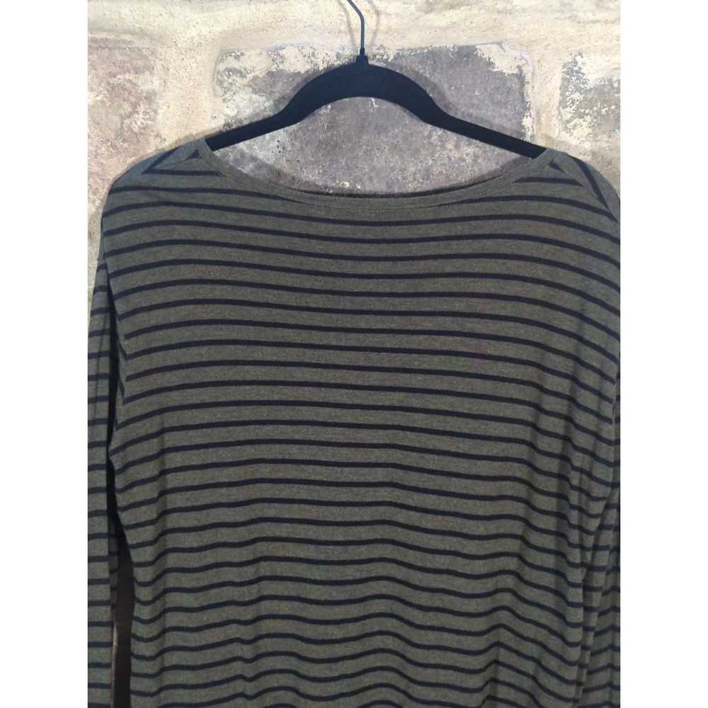 Vince Vince Top Green Black Striped Lightweight S… - image 7