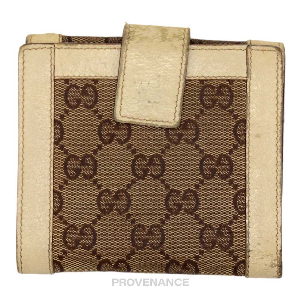 Gucci 🔴 Gucci Trifold Wallet - GG Canvas White - image 2