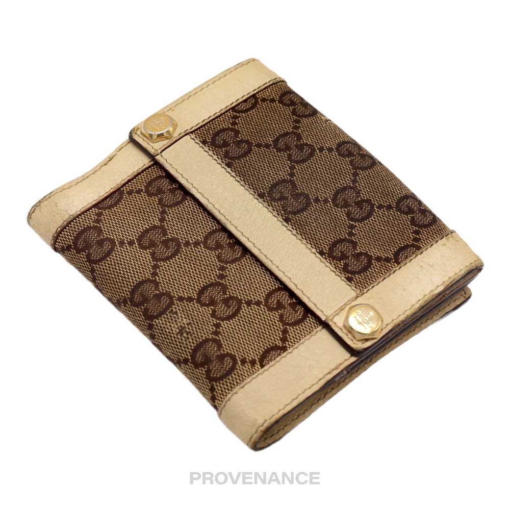 Gucci 🔴 Gucci Trifold Wallet - GG Canvas White - image 4