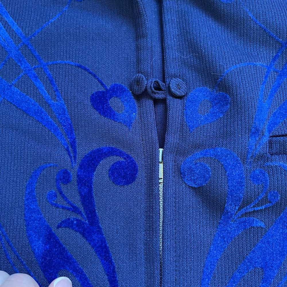 Sears Sears Vintage 1970's Era Hawaiian Blue Zip … - image 4