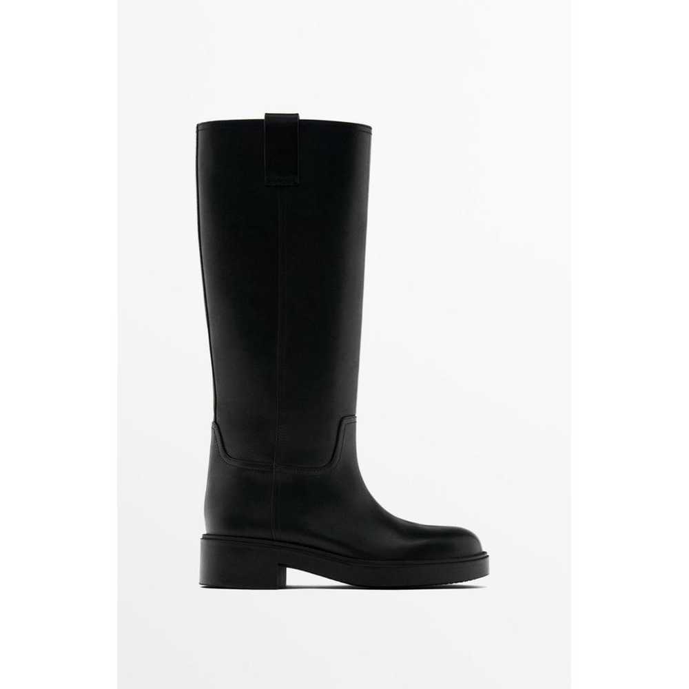 Massimo Dutti Leather riding boots - image 2