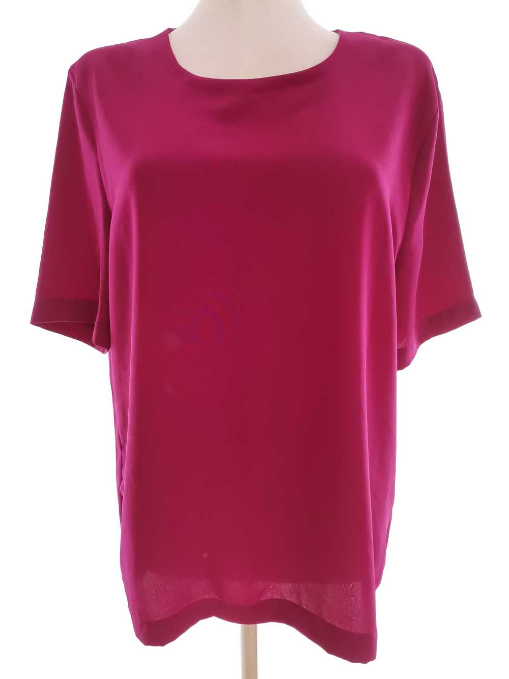 Jacques Vert  Size 38 Fuchsia Blouse Short Sleeve - image 1