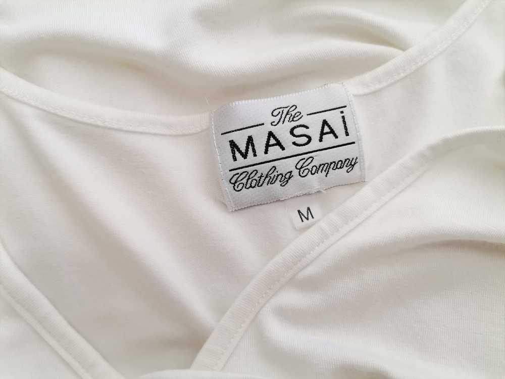 The Masai  Size M Ivory Blouse Viscose Short Slee… - image 4