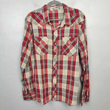 Other Salt Valley Western Shirt Mens XL Red Cream 