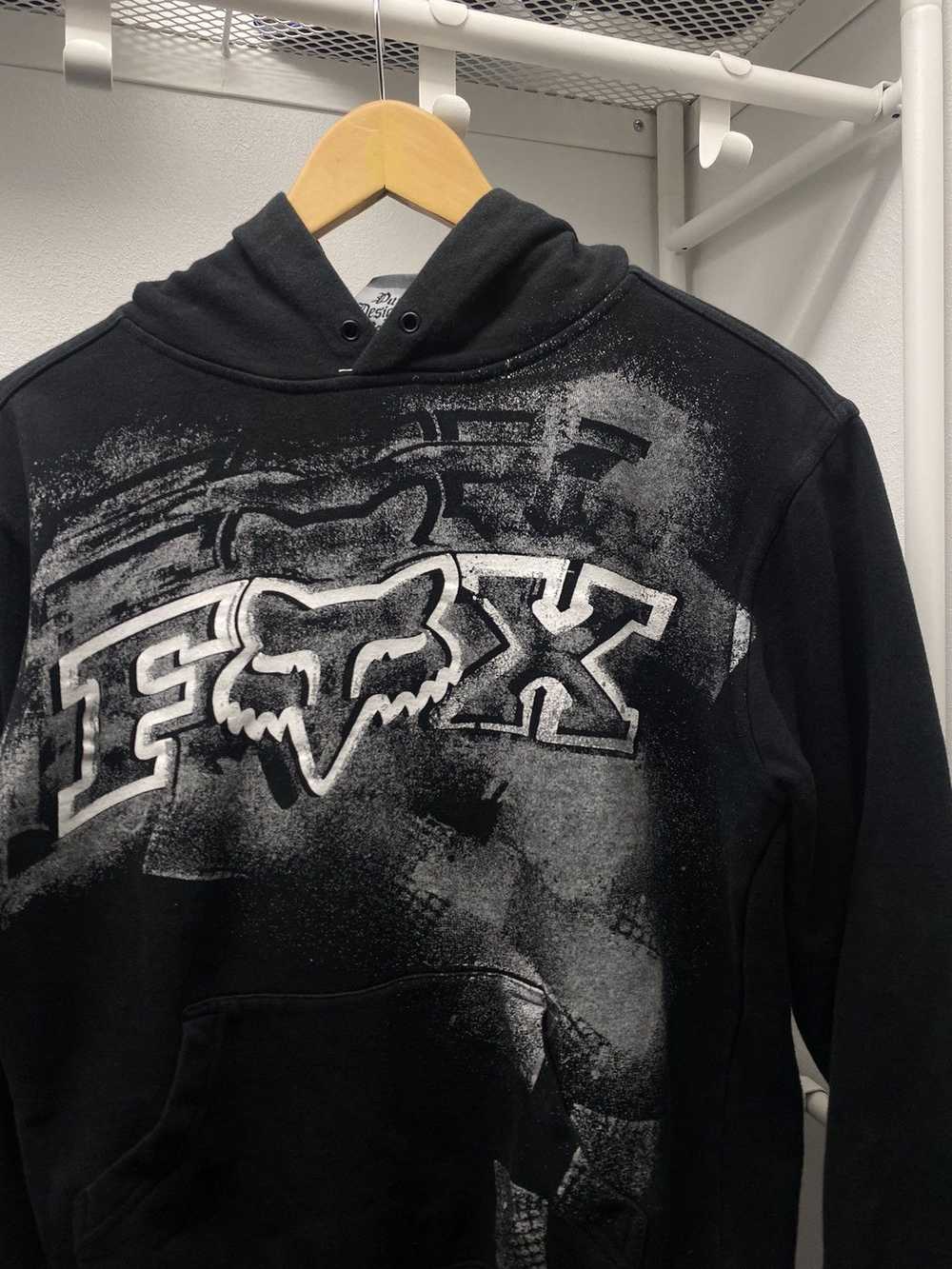 Fox × Vintage Y2K Fox Racing AOP Style Hoodie Sma… - image 2