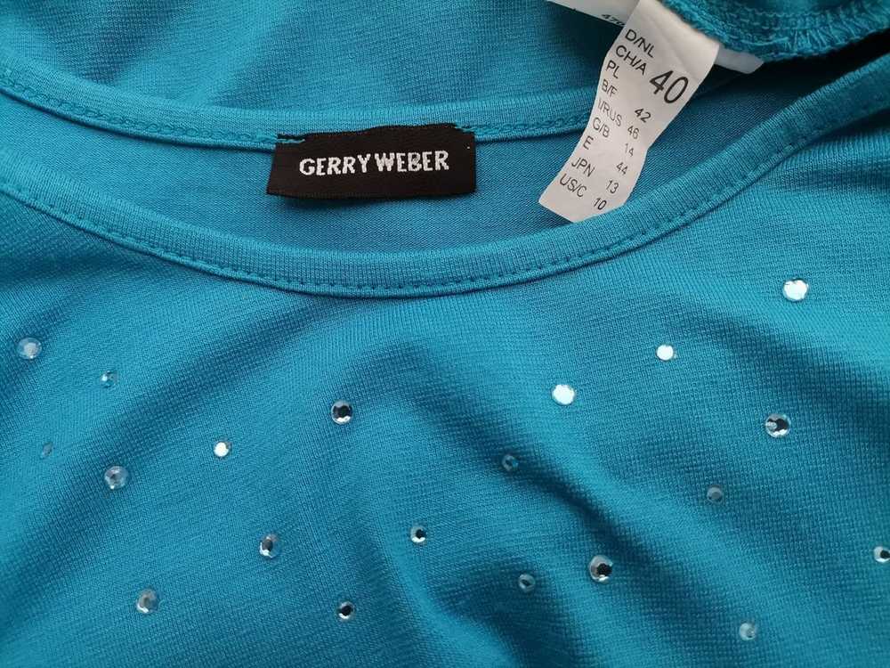 Gerry weber  Size 40 Blue Blouse Viscose Short Sl… - image 4