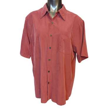 Brandini BRANDINI Mens XL Red Short Sleeve Button 