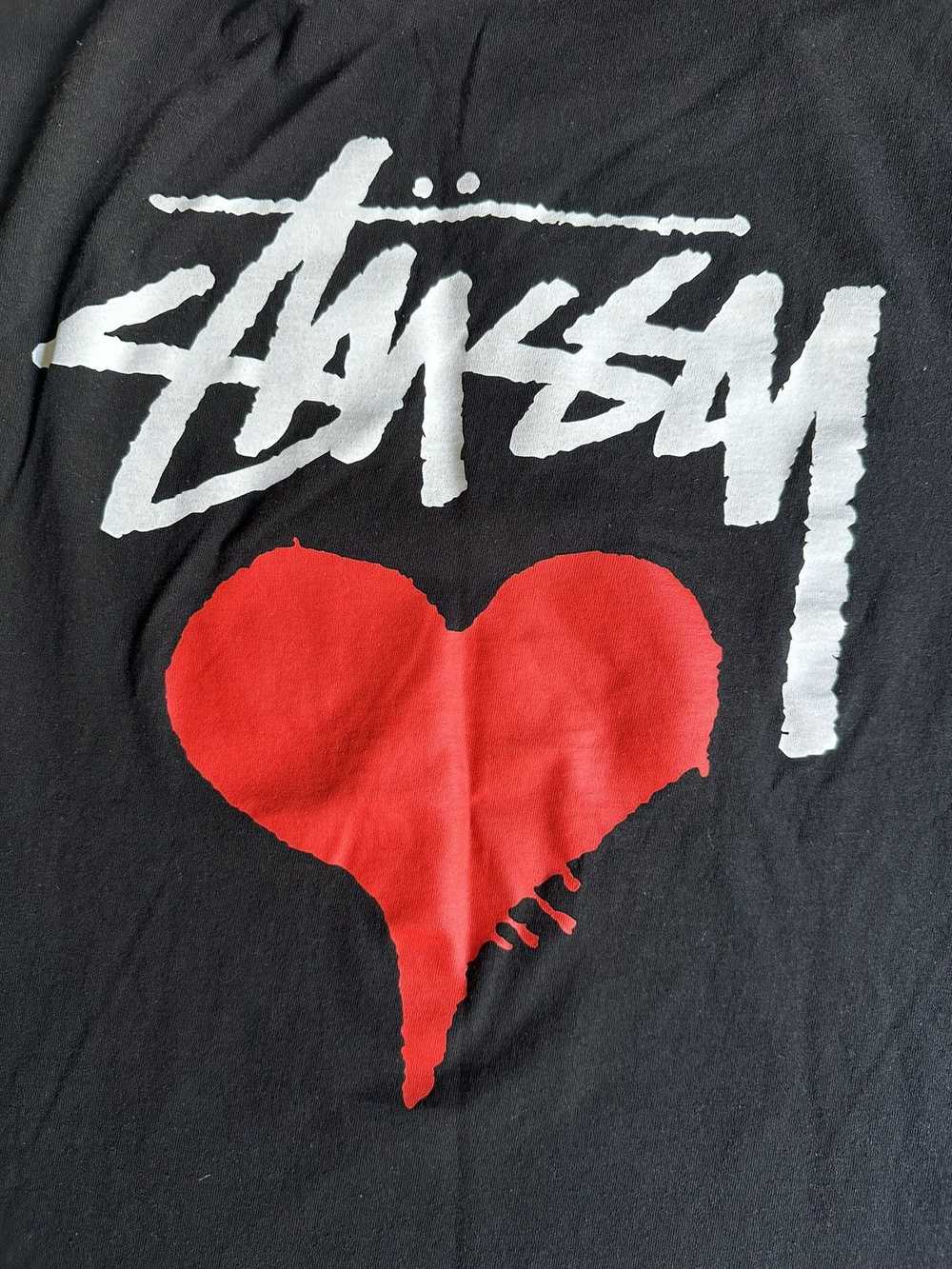 Streetwear × Stussy Stussy Heart Tee Slightly Use… - image 3