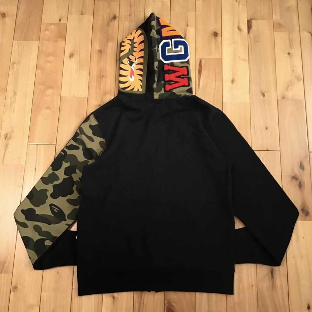 Bape × Nigo BAPE camo shark full zip hoodie a bat… - image 2