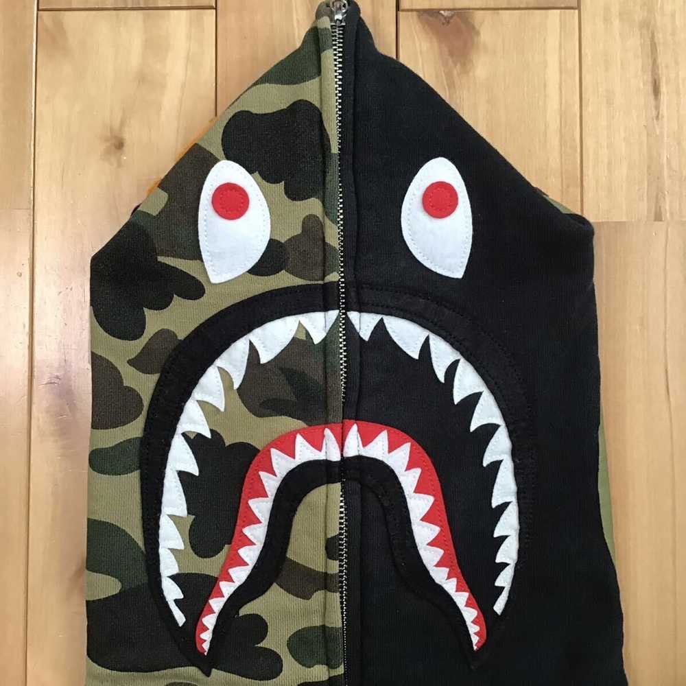 Bape × Nigo BAPE camo shark full zip hoodie a bat… - image 3