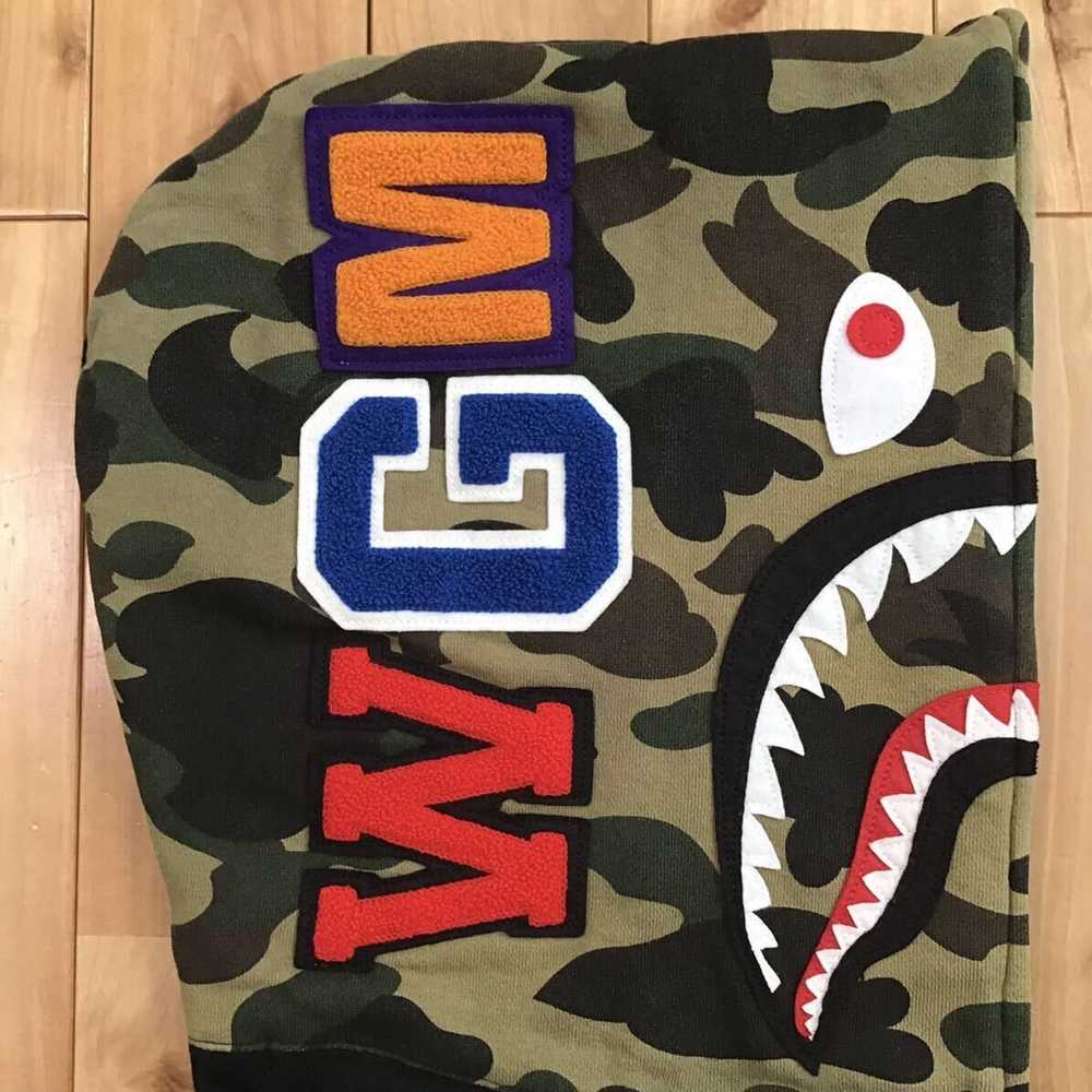 Bape × Nigo BAPE camo shark full zip hoodie a bat… - image 4