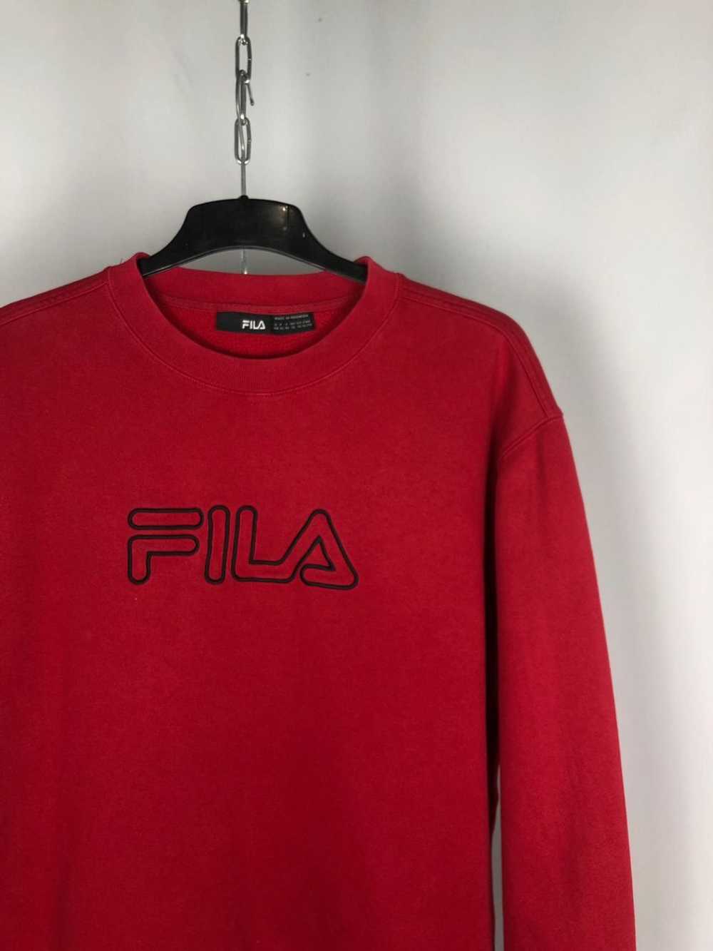 Fila × Vintage Fila vintage sweatshirt red big lo… - image 2