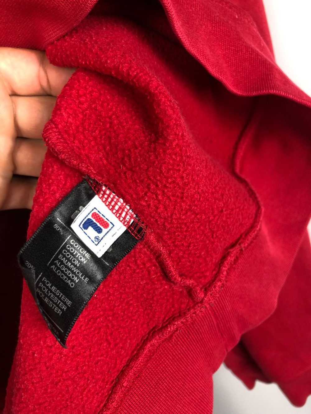 Fila × Vintage Fila vintage sweatshirt red big lo… - image 4