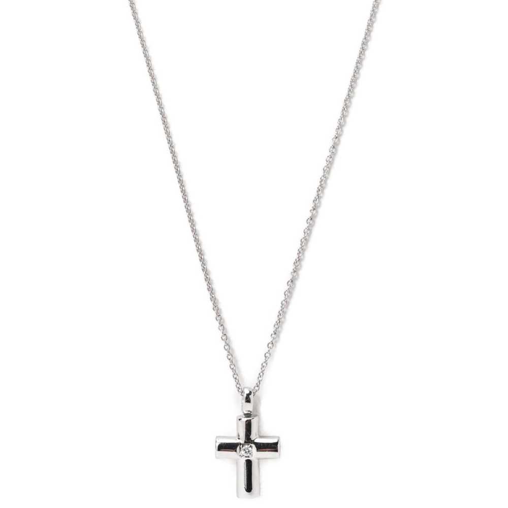 Bvlgari BVLGARI Latin Cross Necklace Pt950 1 Diam… - image 4