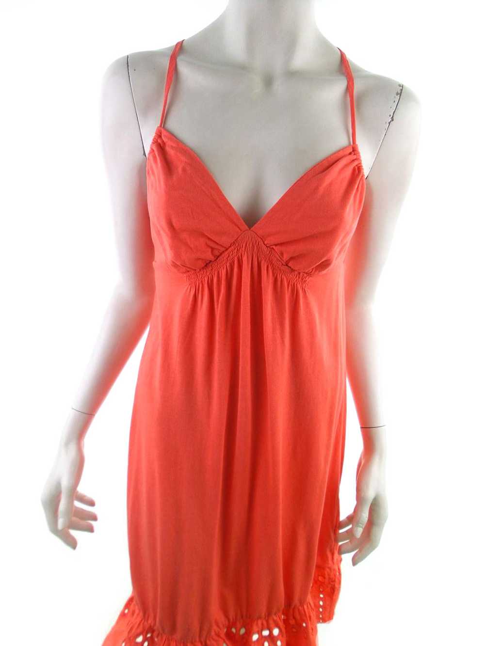 American Eagle  Size M Orange Knee-Length Summer … - image 1