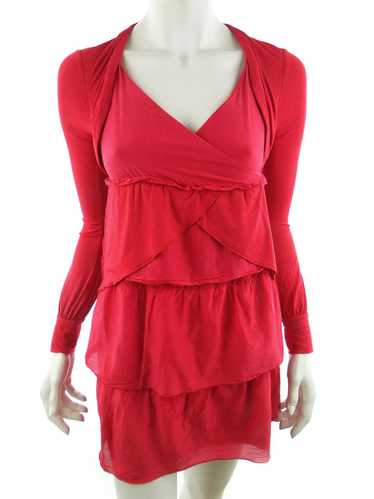 Sisley  Size XS Red Short Mini Dress Long Sleeve … - image 1