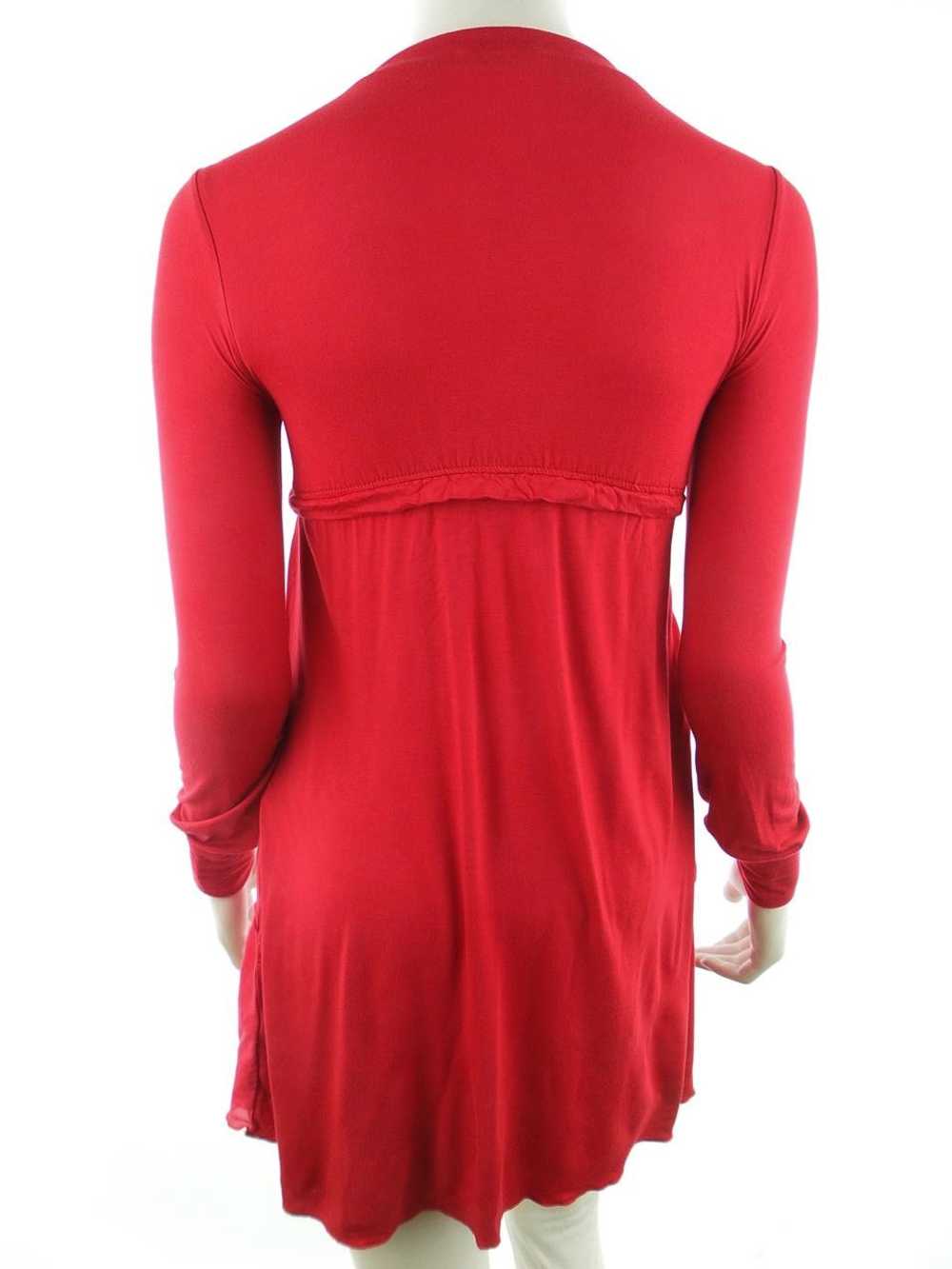 Sisley  Size XS Red Short Mini Dress Long Sleeve … - image 3