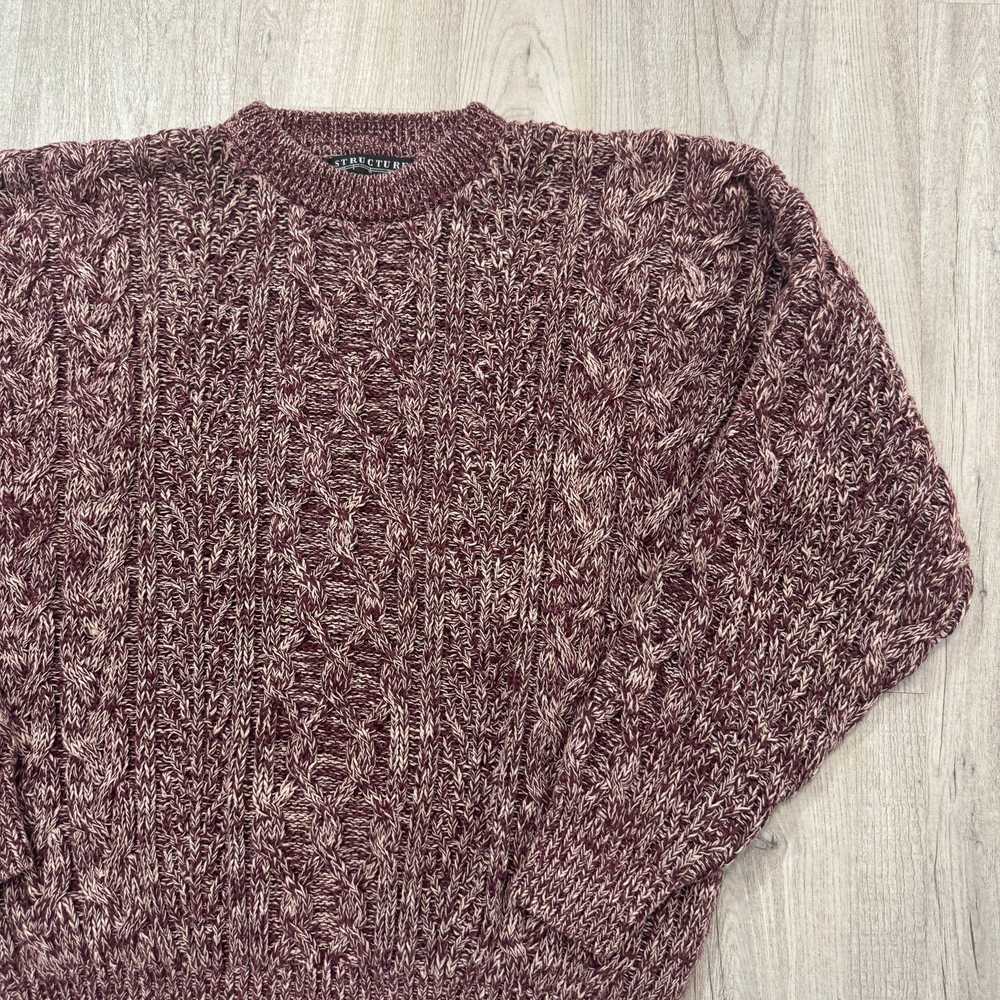 Vintage Vintage Structure Sweater Men's Medium Re… - image 2